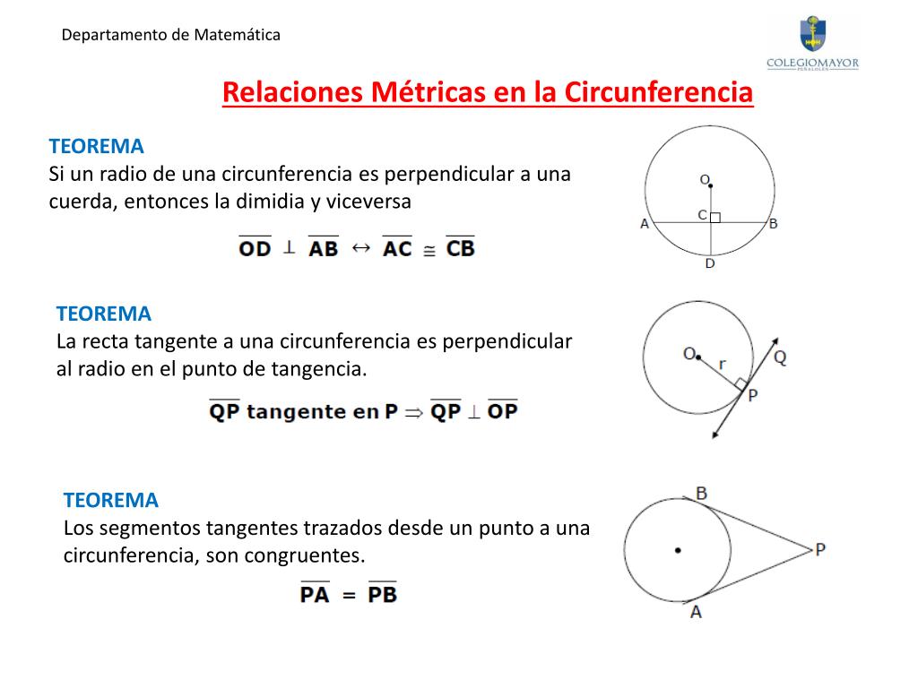 PPT - Relaciones MÃ©tricas en la Circunferencia PowerPoint Presentation -  ID:3990845
