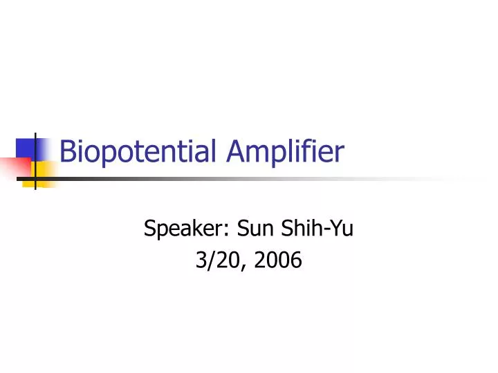 biopotential amplifier n.