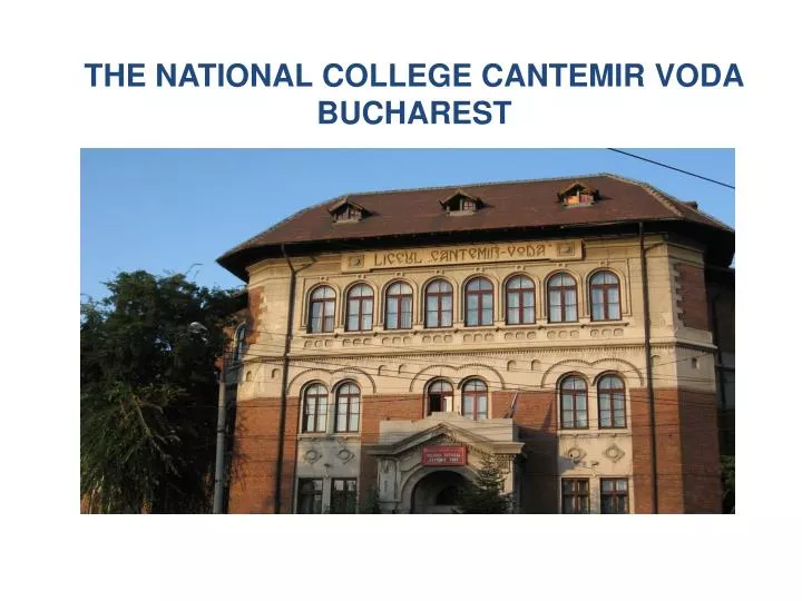 the national college cantemir voda bucharest n.
