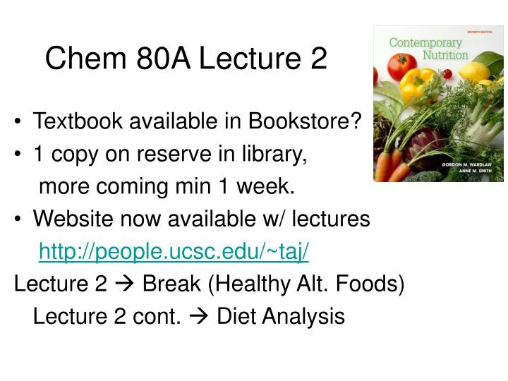 chem 80a lecture 2 n.
