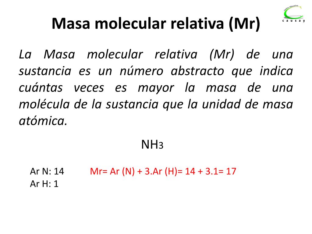 Masa molecular relativa