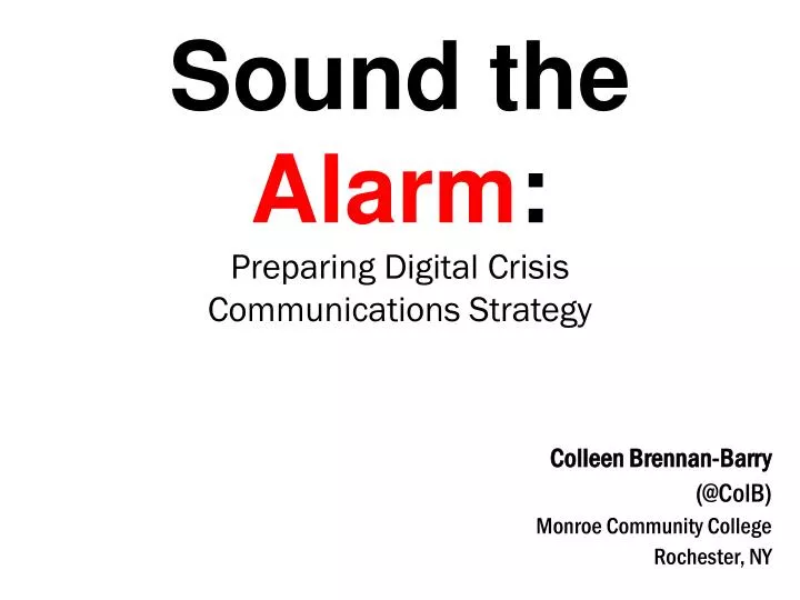 crisis communication strategy