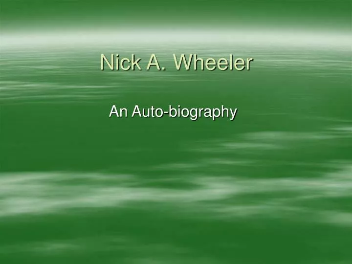 nick a wheeler n.