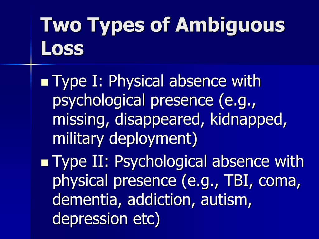 PPT Ambiguous Loss Concepts and Clinical Practice PowerPoint Presentation ID3996954