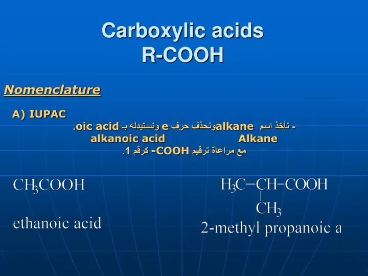 carboxylic acids r cooh n.