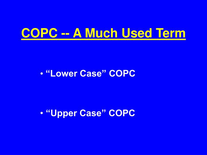 Community Oriented Primary Care Copc
