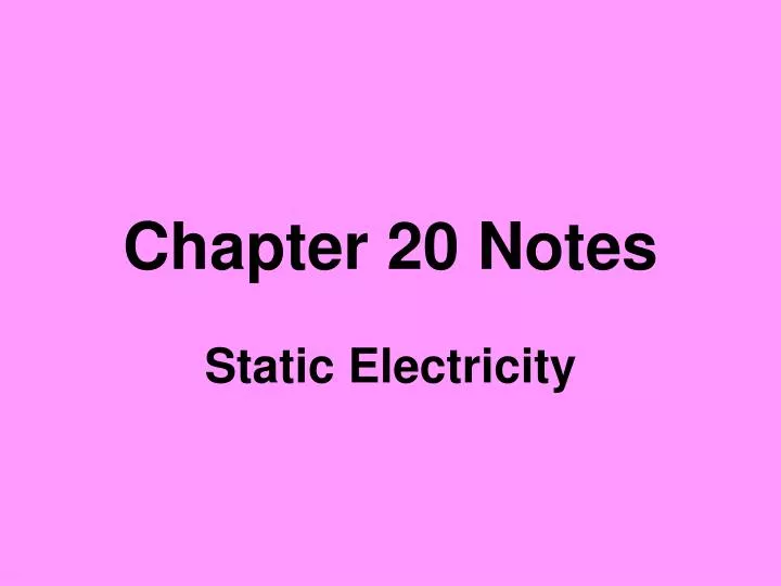 chapter 20 notes n.