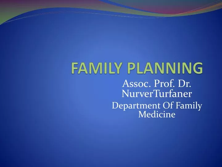 power point presentation on family planning