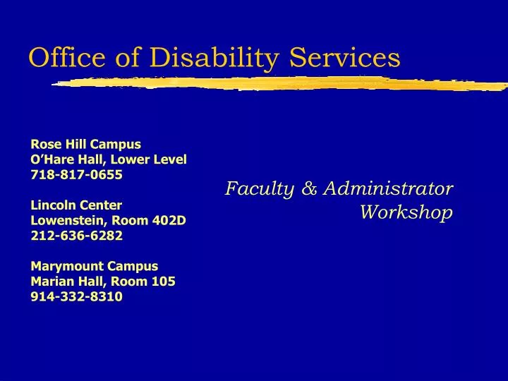 office of disability services n.