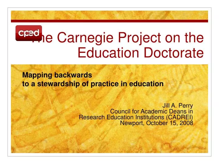 carnegie project on education doctorate