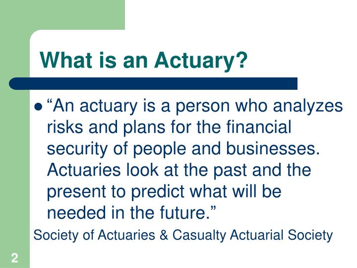 what is an actuarial