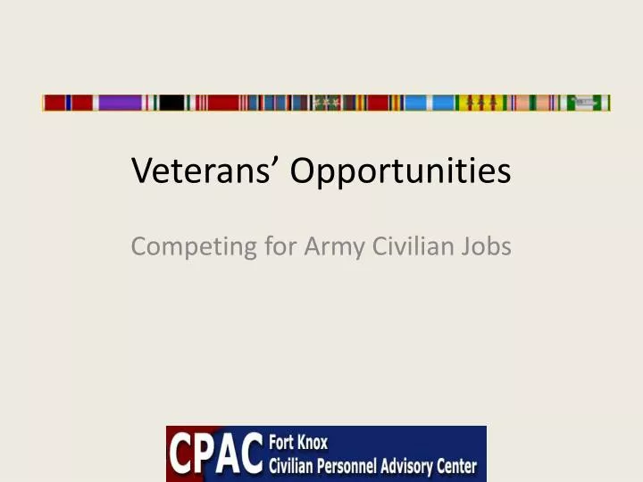 PPT Veteransâ€™ Opportunities PowerPoint Presentation, free download