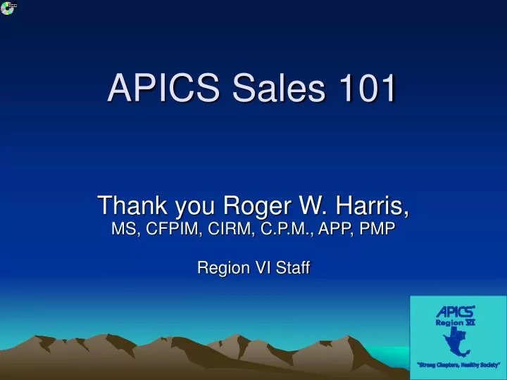 apics sales 101 n.