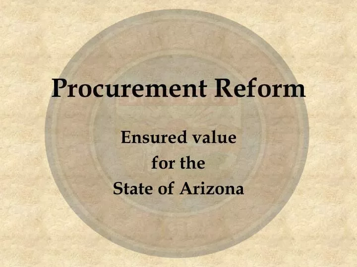 procurement reform n.