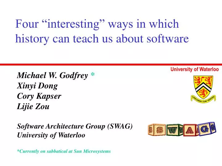 four interesting ways in which history can teach us about software n.