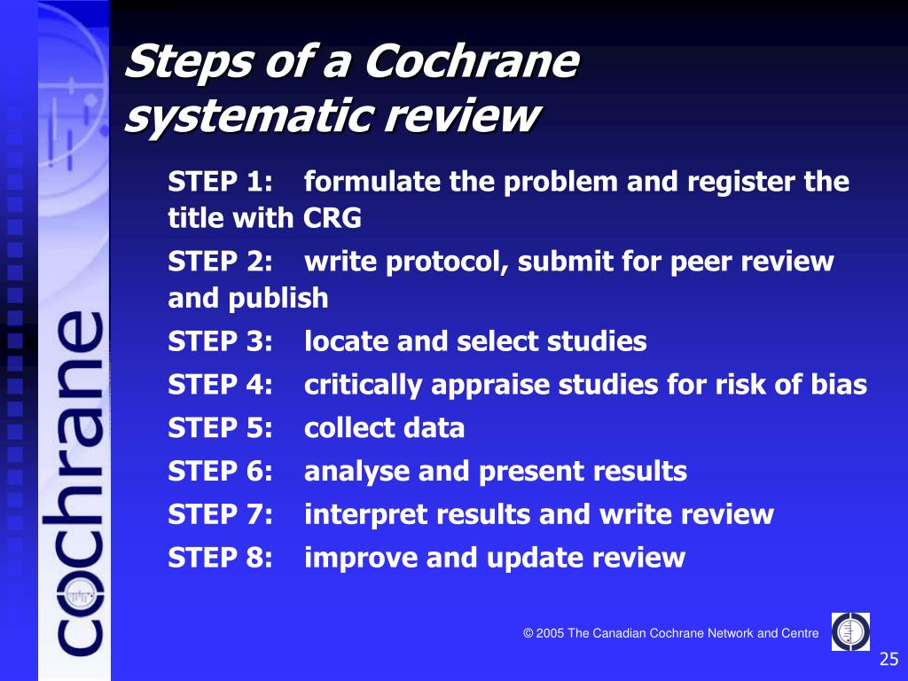 cochrane systematic review checklist