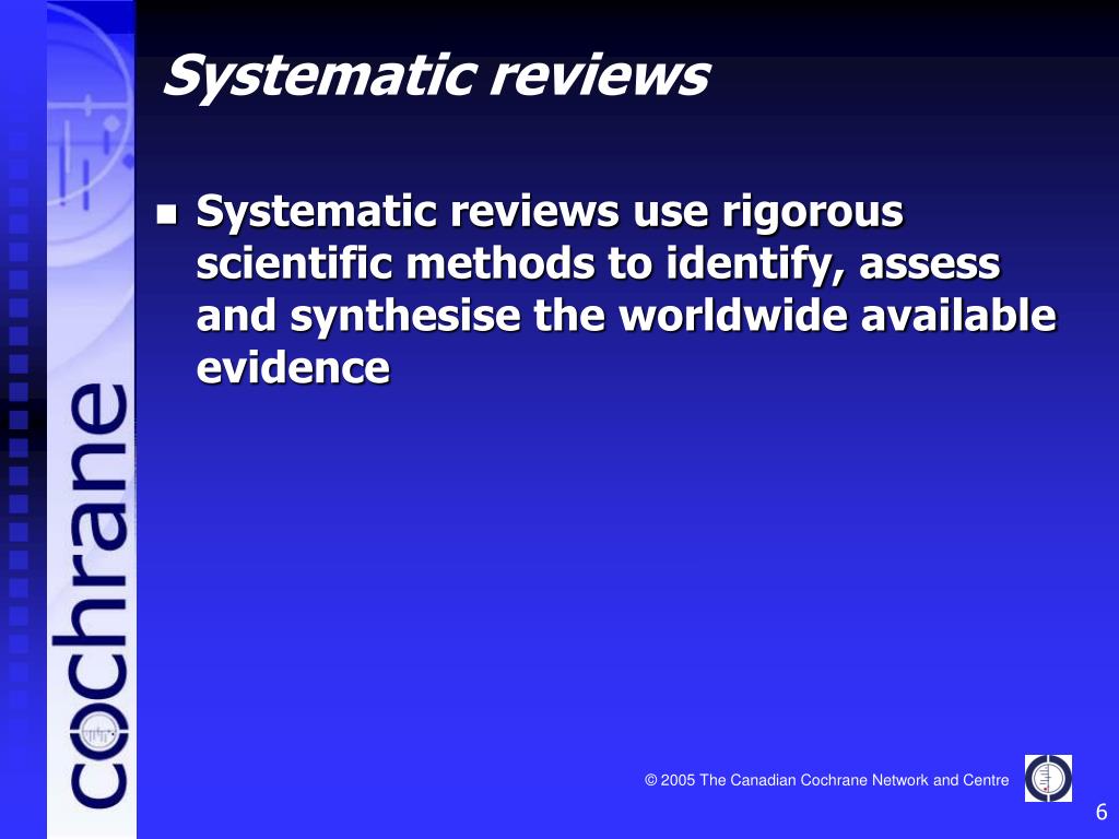 cochrane systematic review methodology
