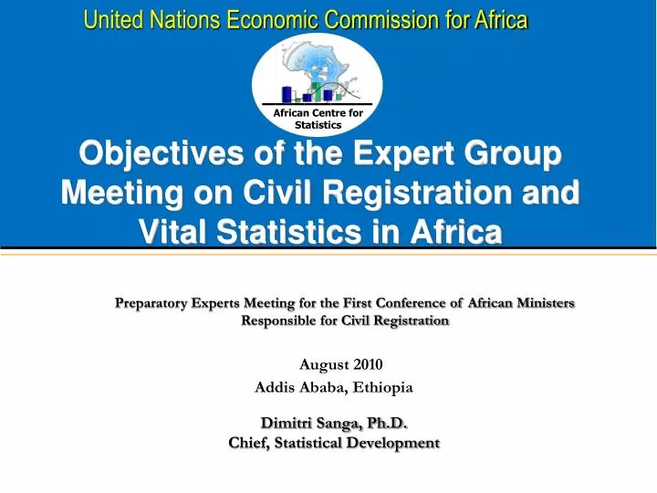 PPT - Objectives of the Expert Group Meeting on Civil Registration and ...
