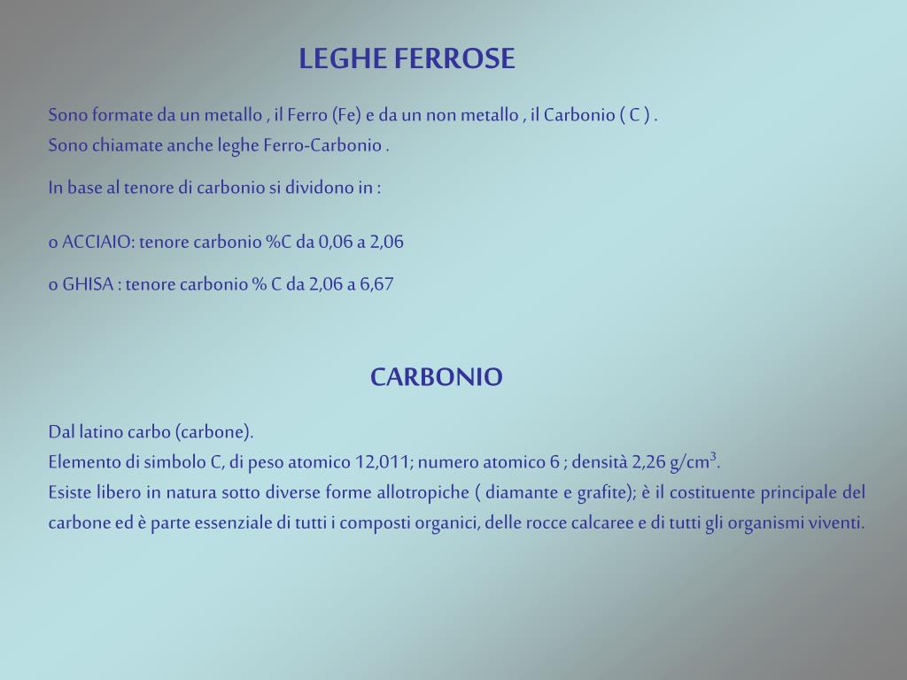 PPT - I METALLI E LE LEGHE PowerPoint Presentation, free download -  ID:4002489
