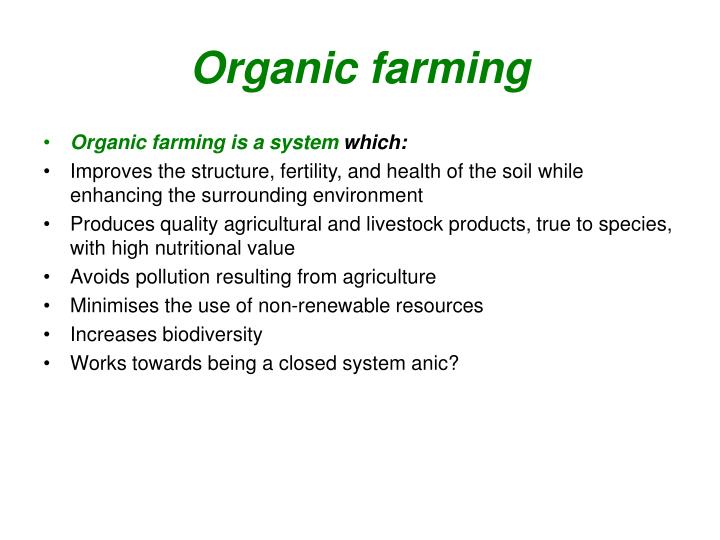 PPT Why Organic farming? PowerPoint Presentation ID4003154