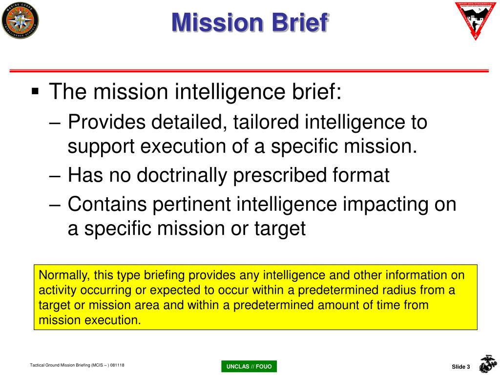 Mission Brief Template Mission Brief Template