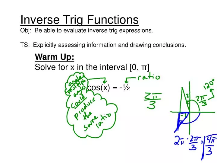 Ppt Warm Up Solve For X In The Interval 0 P Cos X Powerpoint Presentation Id