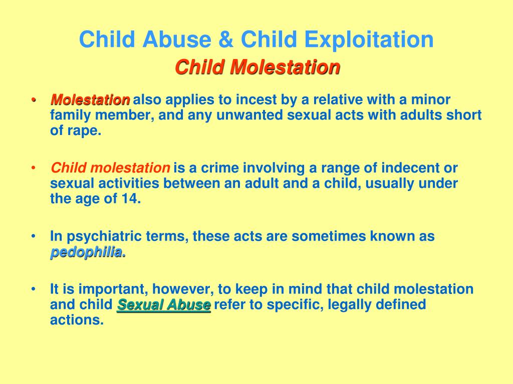 Child Exploitation Definition
