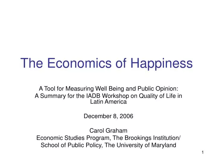 economic development and happiness thesis