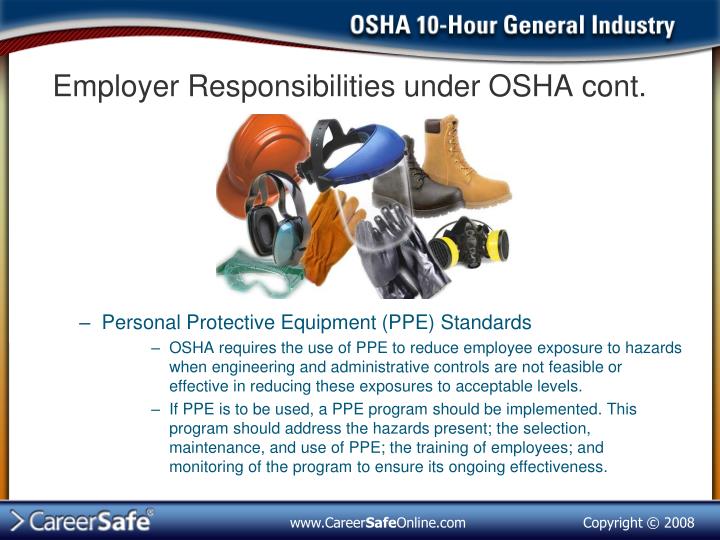 PPT Introduction to OSHA (Part 2) PowerPoint Presentation ID4005444