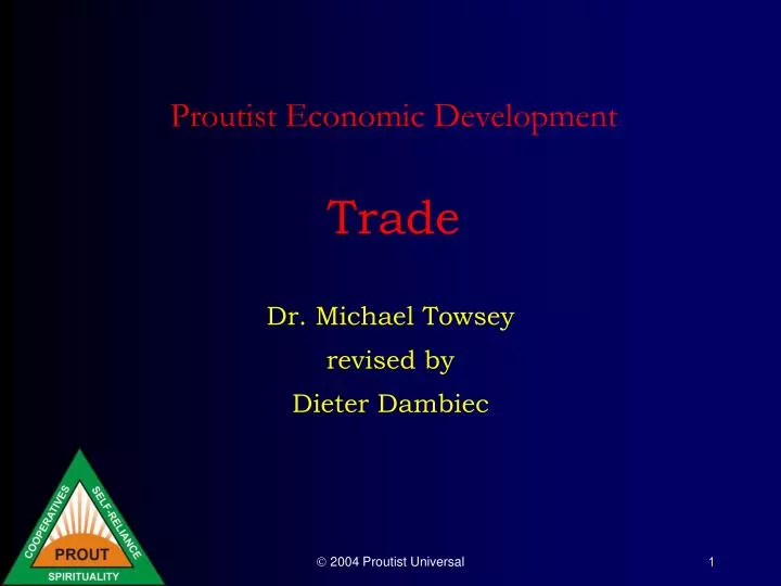 proutist economic development trade n.