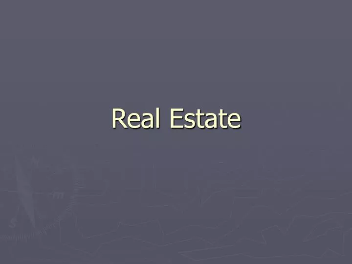 real estate n.
