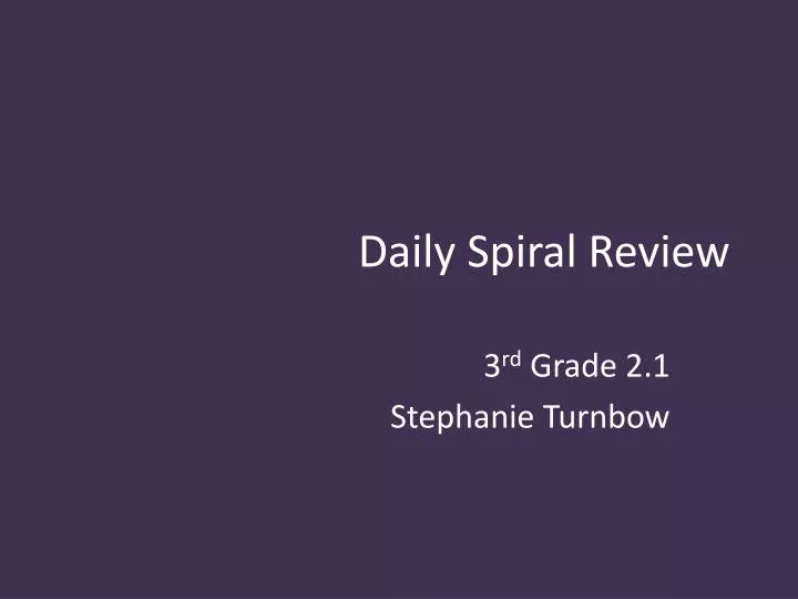 PPT Daily Spiral Review PowerPoint Presentation, free download ID