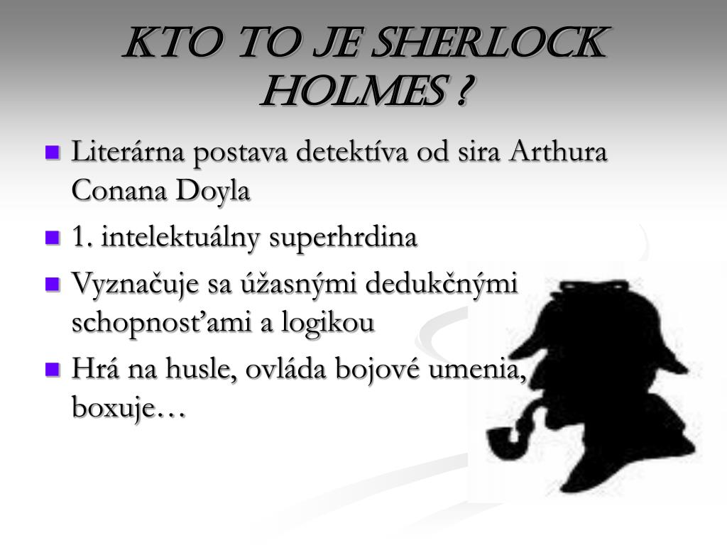 PPT - Sherlock Holmes PowerPoint Presentation - ID:4006156