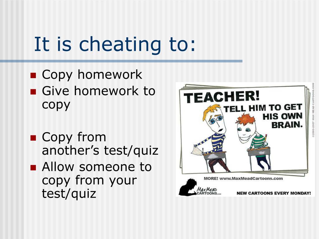 cheating homework plagiarism