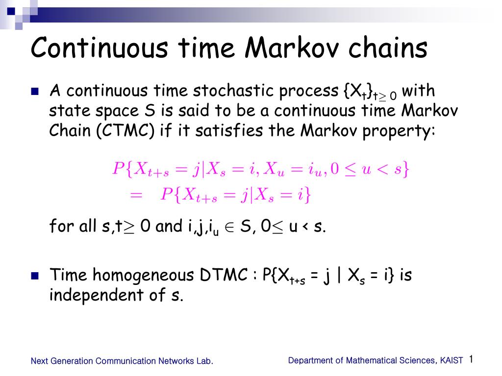 PPT - Continuous Time Markov Chain PowerPoint Presentation, Free ...