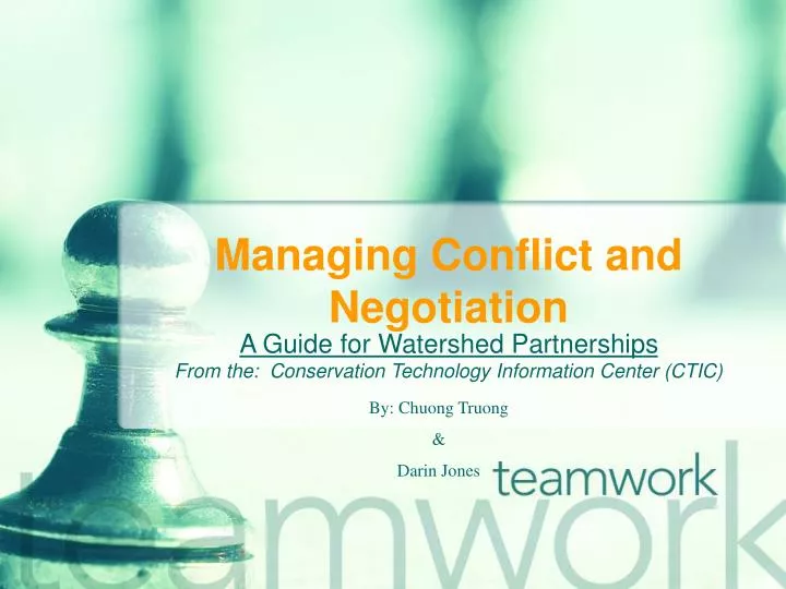 managing conflict and negotiation n.