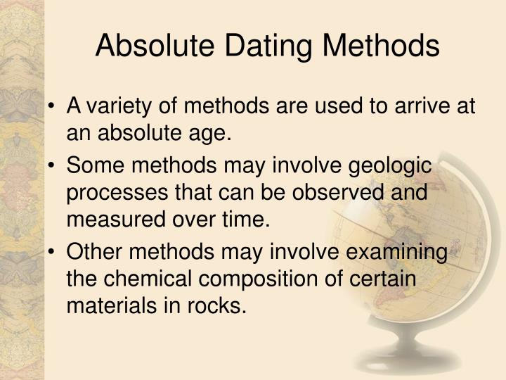 absolute dating methods geology