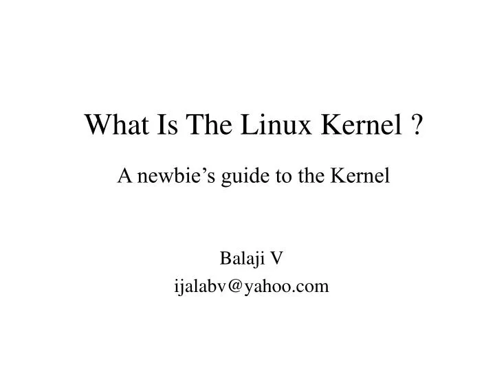 Linux Kernel Newbies , Module – YXYKU