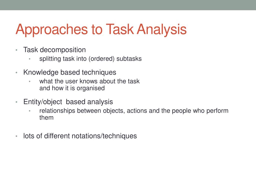 PPT - Task Analysis PowerPoint Presentation, free download - ID:586645