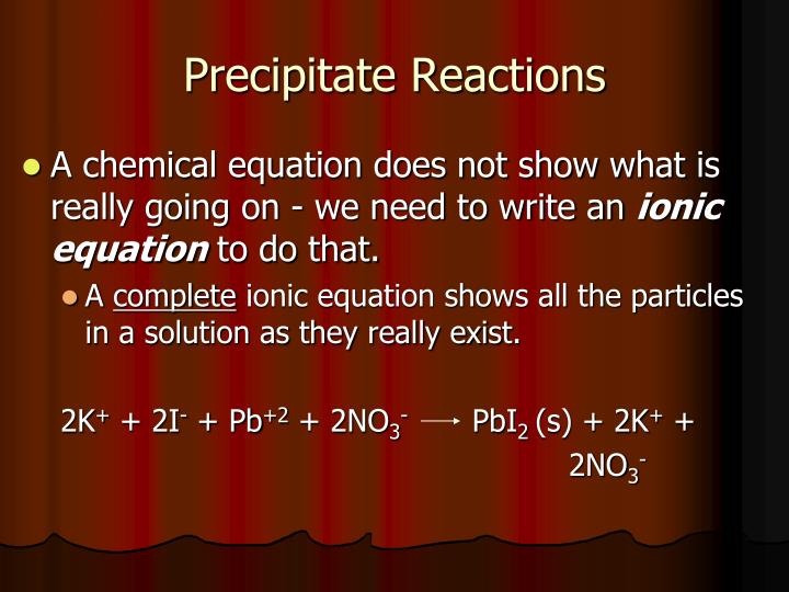 define precipitate reaction define precipitate reaction