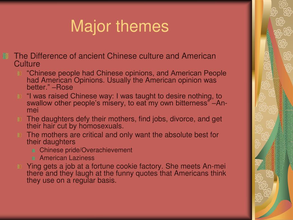 examples of cultural differences in the joy luck club
