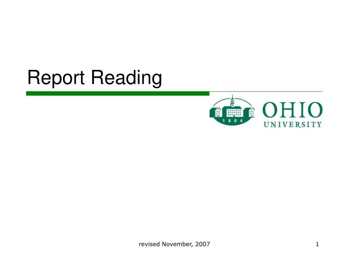 report reading n.
