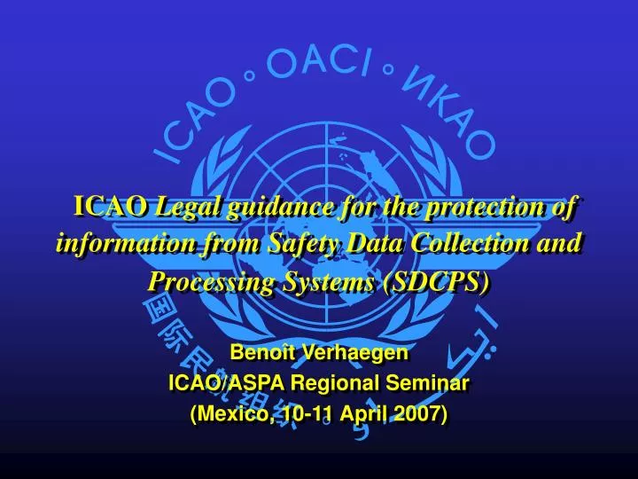 Ppt Beno I T Verhaegen Icao Aspa Regional Seminar Mexico 10 11 April 07 Powerpoint Presentation Id