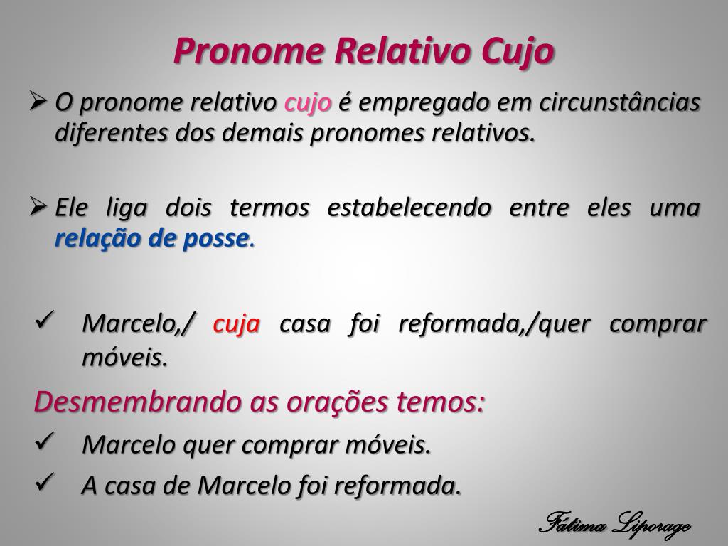 PPT - Pronomes relativos PowerPoint Presentation, free download - ID:4012681