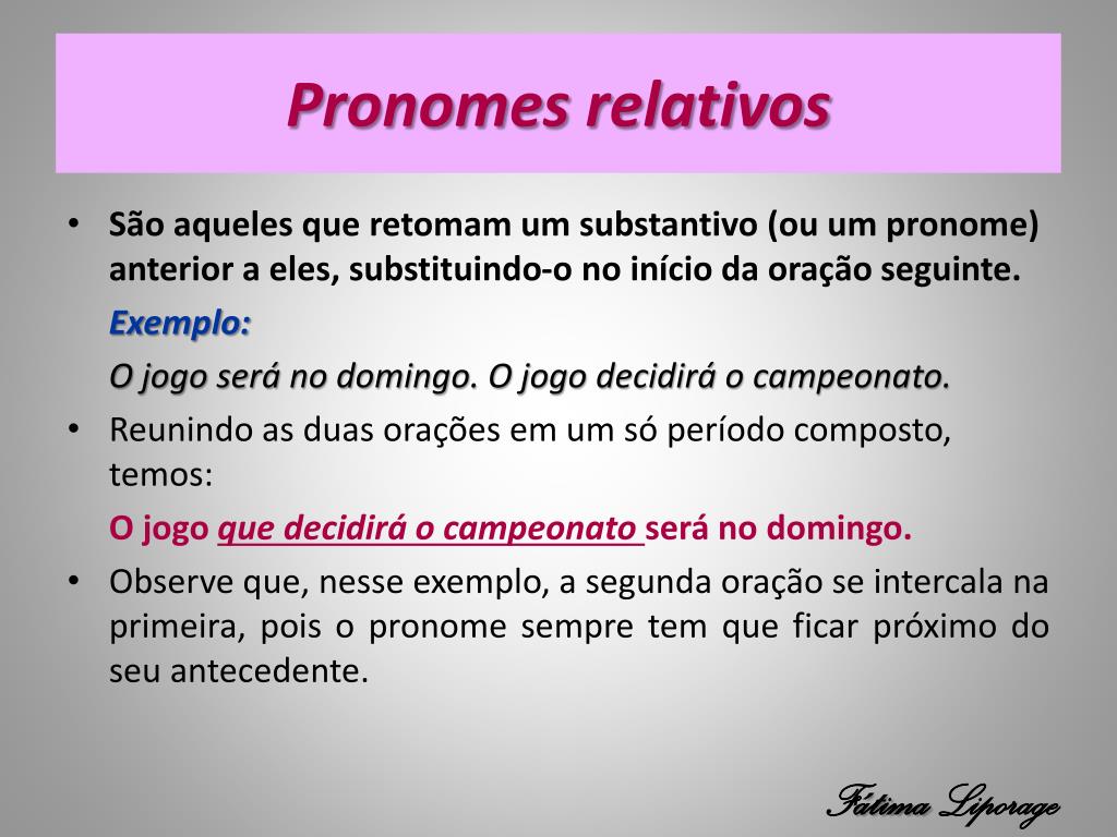 PPT - Pronomes relativos PowerPoint Presentation, free download - ID:4012681
