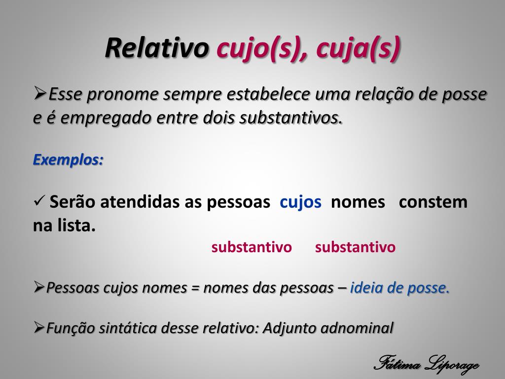 PRONOME RELATIVO. - ppt carregar