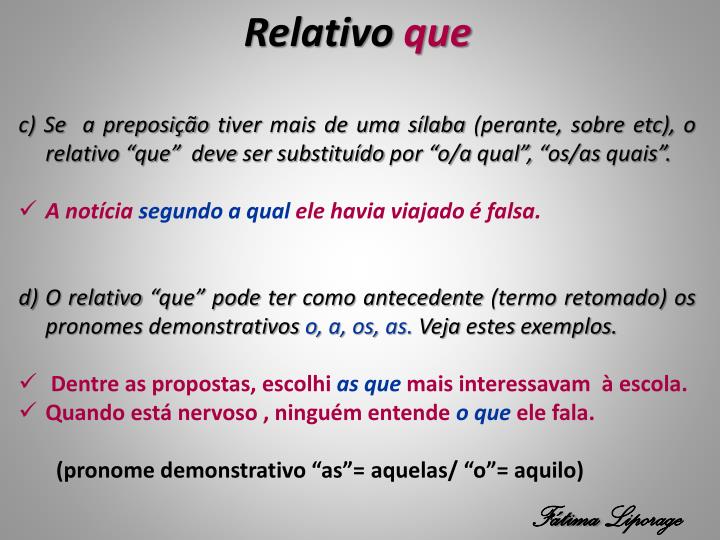 PPT - Pronomes relativos PowerPoint Presentation - ID:4012681