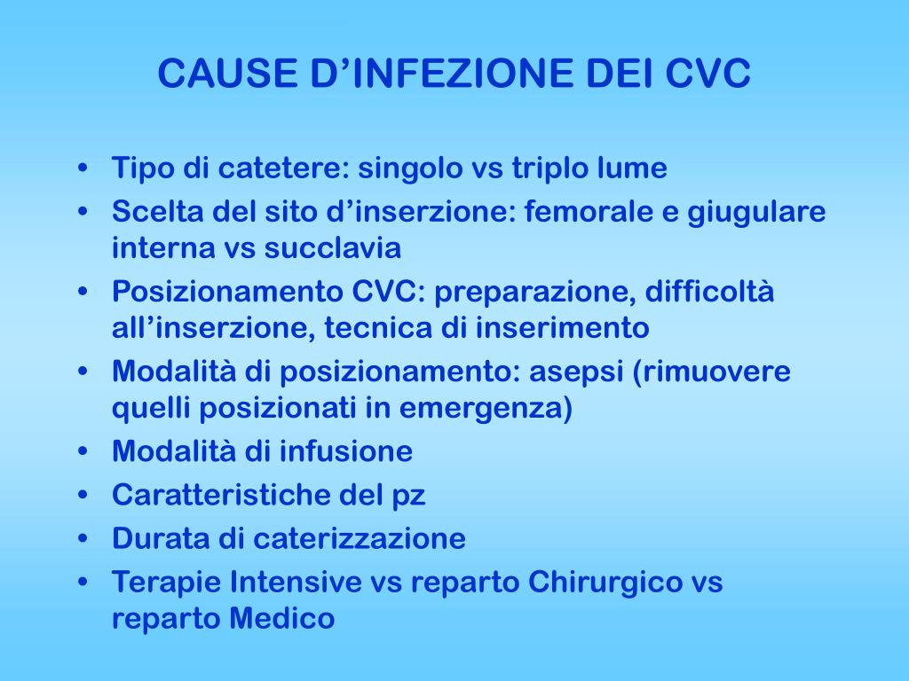 PPT CATETERISMO VENOSO CENTRALE PowerPoint Presentation, free
