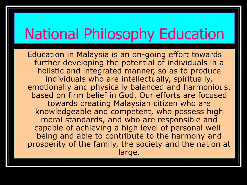 national education philosophy malaysia