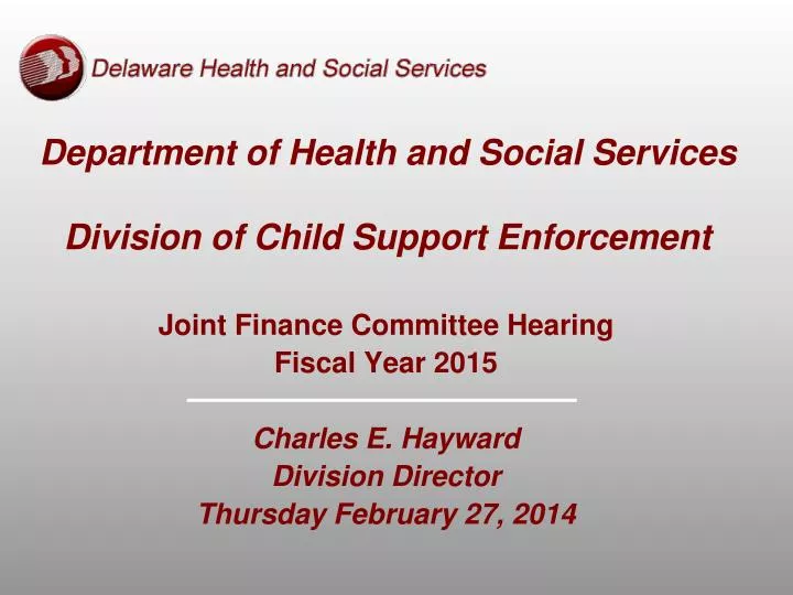department of health and social services division of child support enforcement n.